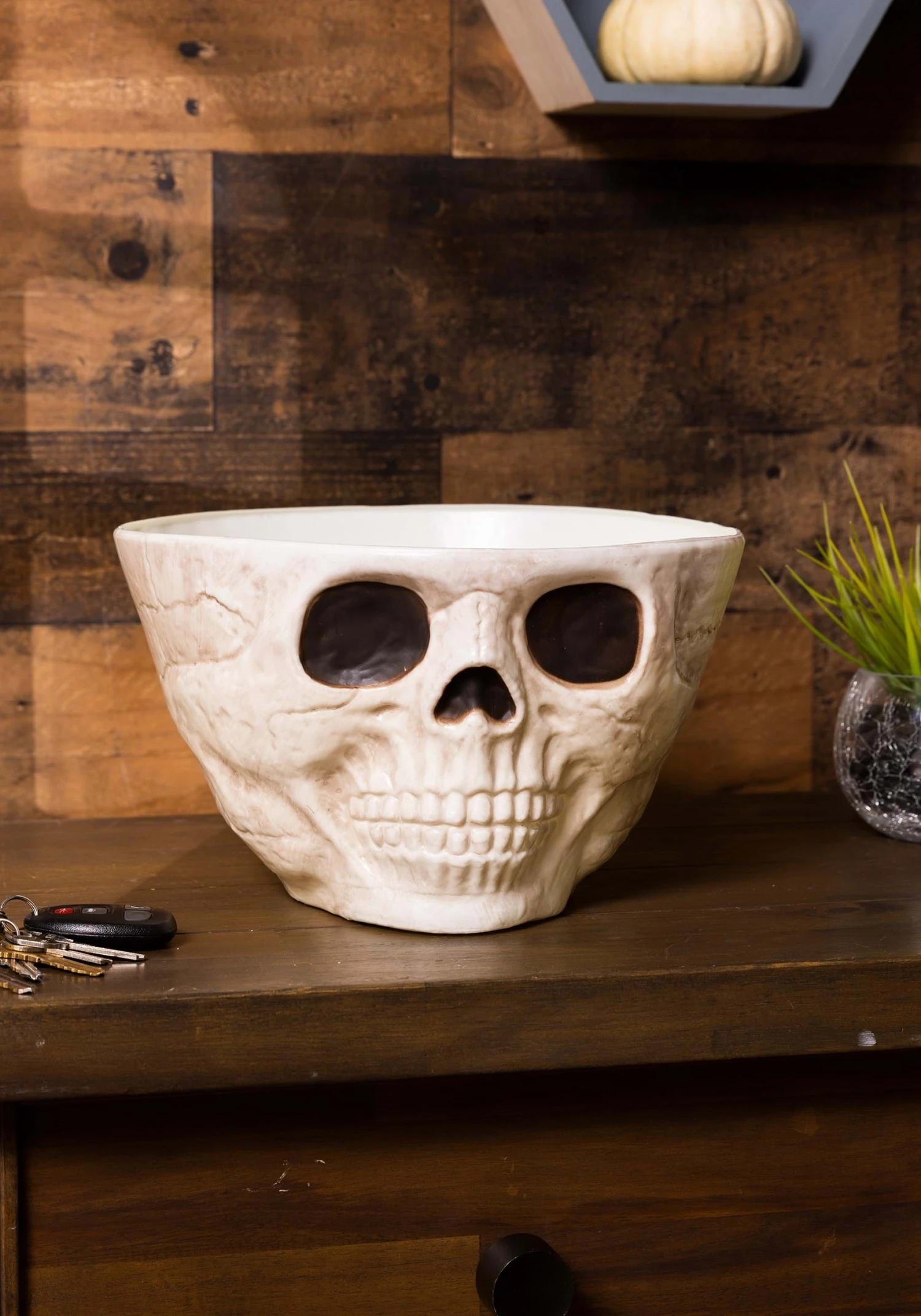 Wide Skull Head Candy Bowl Decoration 2 Wide Skull Head Candy Bowl Decoration - Image 2