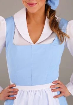 Belle Blue Dress Costume For Women From Disney's Beauty And The Beast 17 Belle Blue Dress Costume For Women From Disney's Beauty And The Beast -Halloween Night Deals Store womens beauty and the beast belle blue dress alt 3