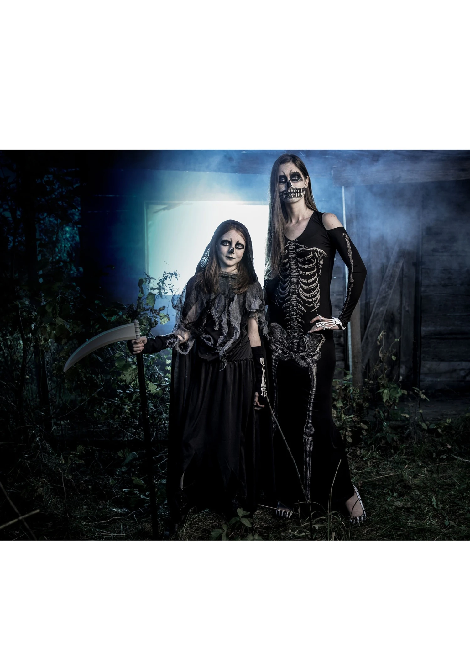 Women's Bone Appetit Skeleton Long Dress Costume 3 Women's Bone Appetit Skeleton Long Dress Costume - Image 3