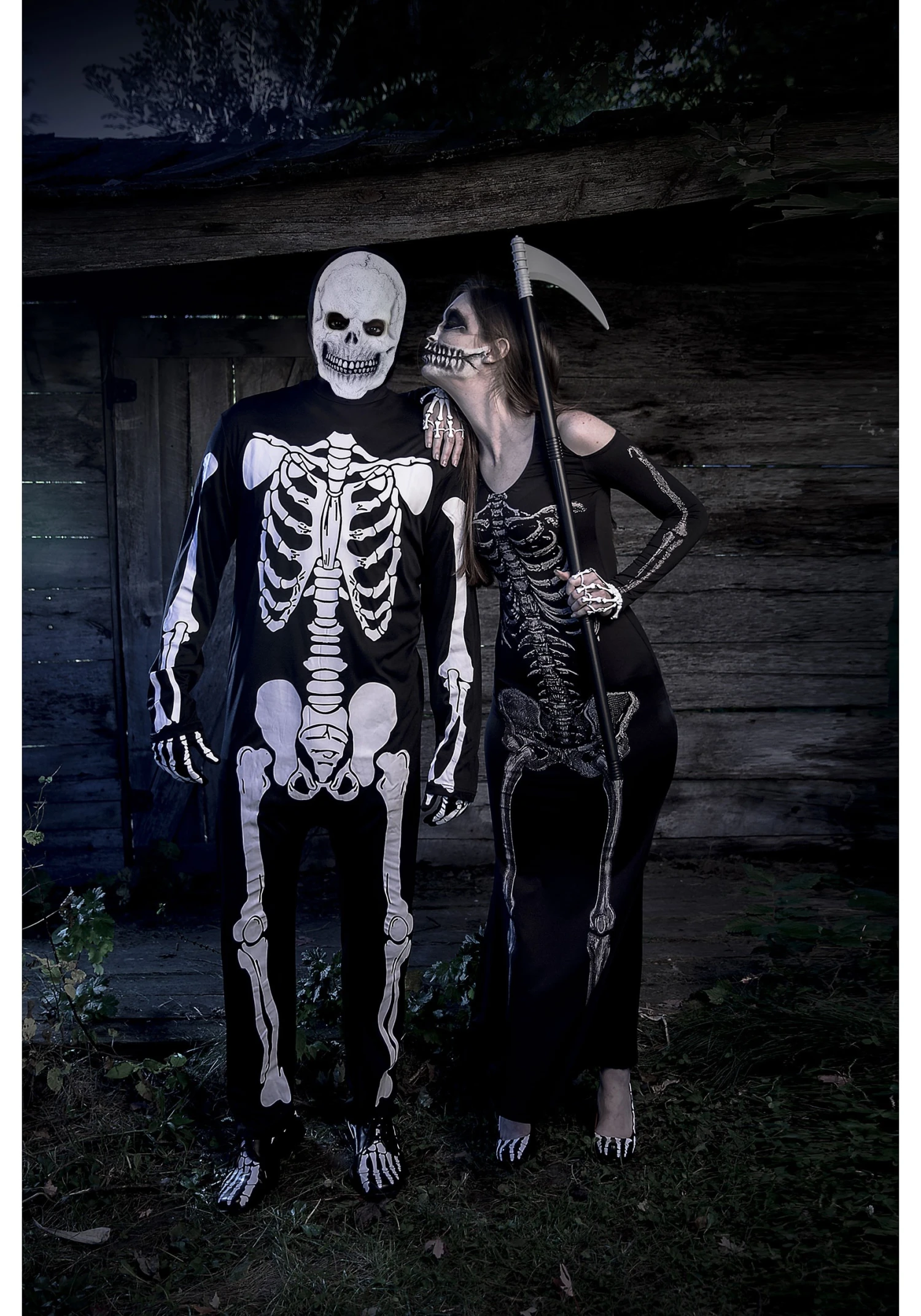 Women's Bone Appetit Skeleton Long Dress Costume 5 Women's Bone Appetit Skeleton Long Dress Costume - Image 5