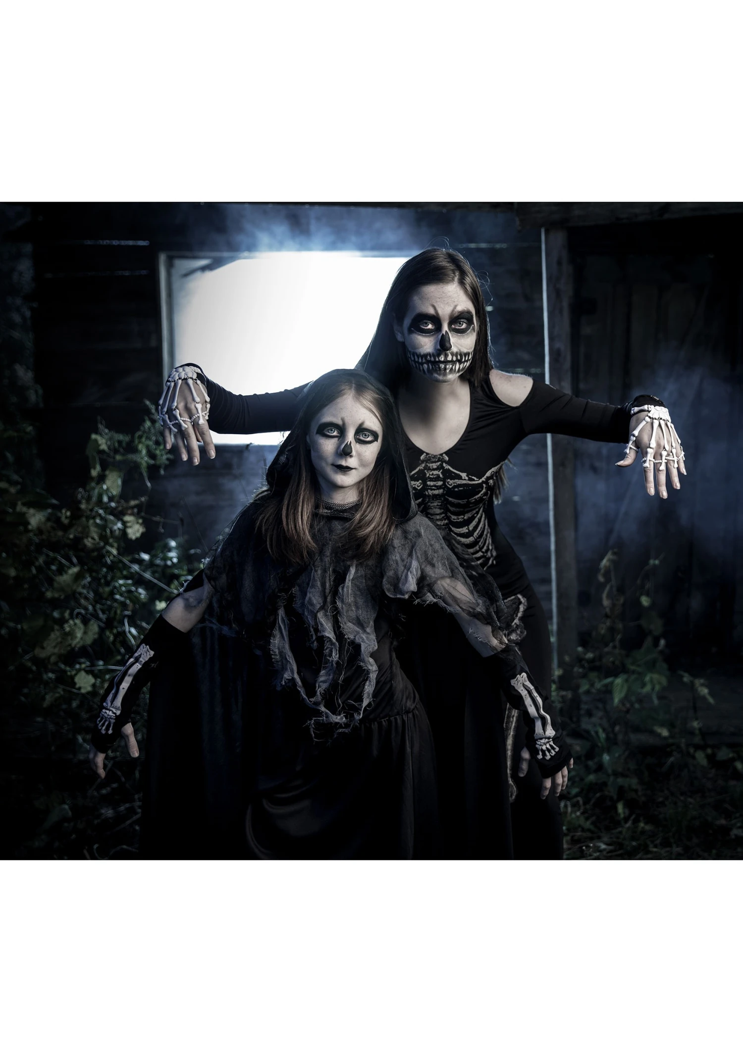 Women's Bone Appetit Skeleton Long Dress Costume 6 Women's Bone Appetit Skeleton Long Dress Costume - Image 6