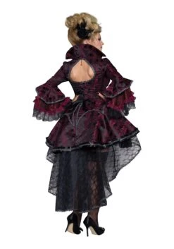Women's Elegant Victorian Vamp Costume 3 Women's Elegant Victorian Vamp Costume -Halloween Night Deals Store womens elegant victorian vamp costume alt1