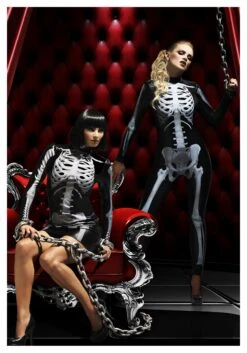 Smiffys Women's X-Ray Skeleton Jumpsuit Costume -Halloween Night Deals Store womens fever skeleton costume fashion