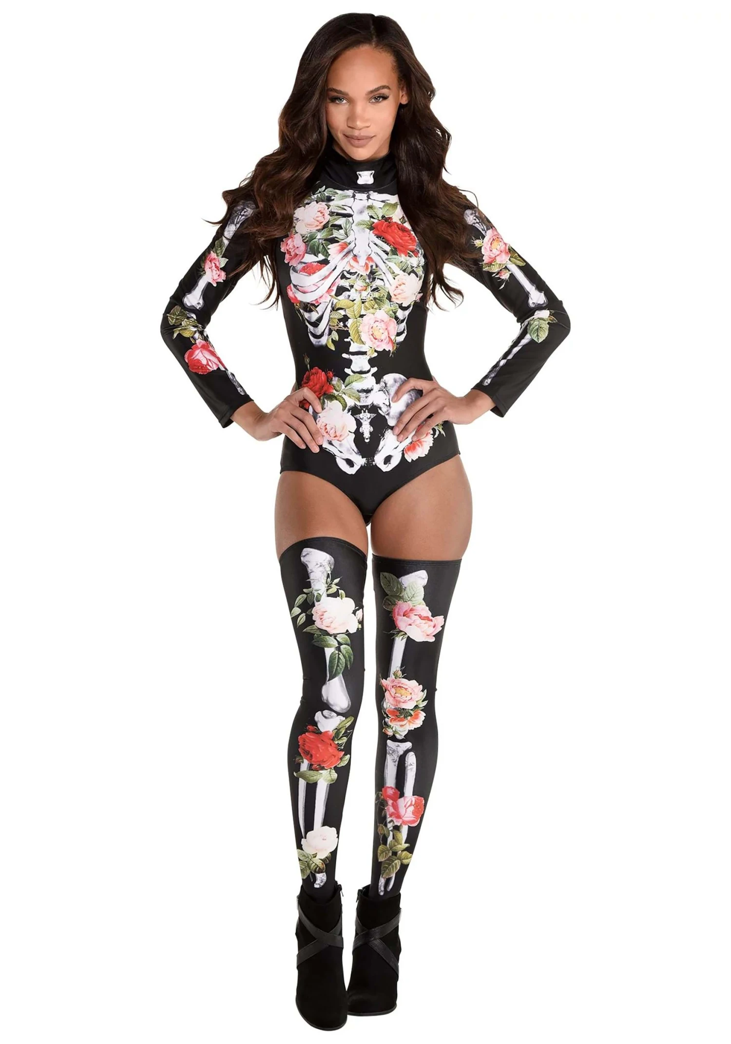 AMSCAN Floral Skeleton Costume For Women 1 AMSCAN Floral Skeleton Costume For Women