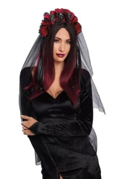 Dreamgirl Gothic Rose Womens Headband Costume