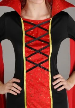 Women's Queen Vampire Costume Dress 6 Women's Queen Vampire Costume Dress -Halloween Night Deals Store womens queen vampire costume alt 2