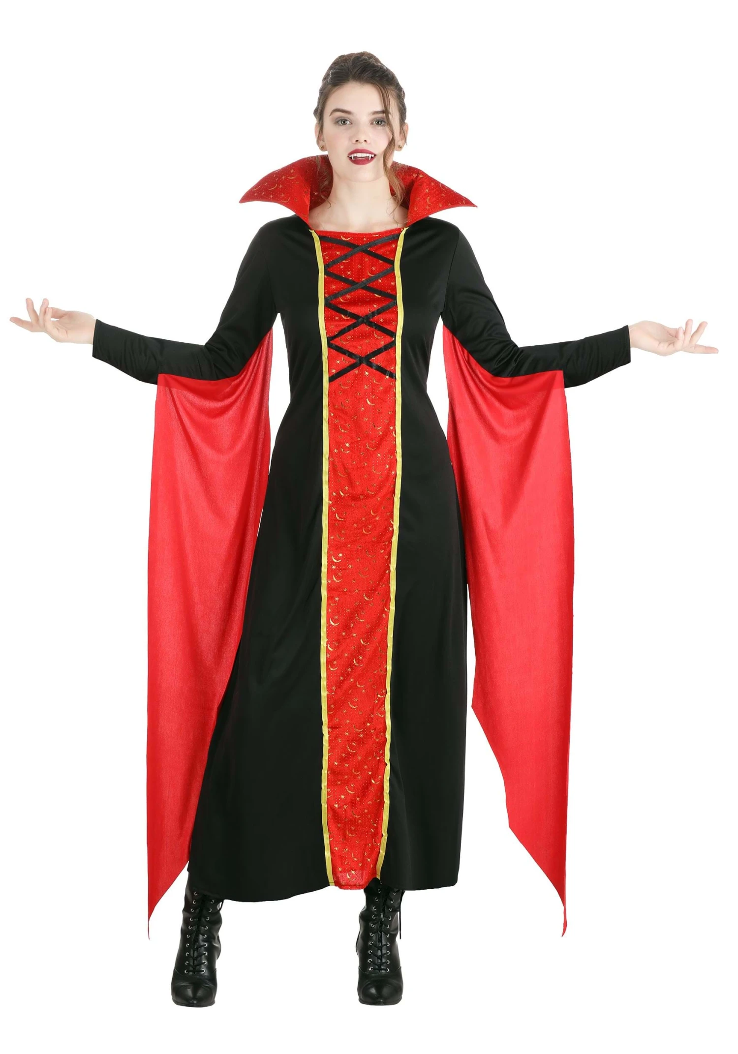 Women's Queen Vampire Costume Dress 1 Women's Queen Vampire Costume Dress