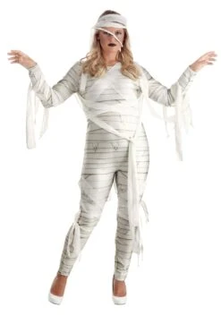 Women's Under Wraps Mummy Costume -Halloween Night Deals Store womens under wraps mummy alt 1