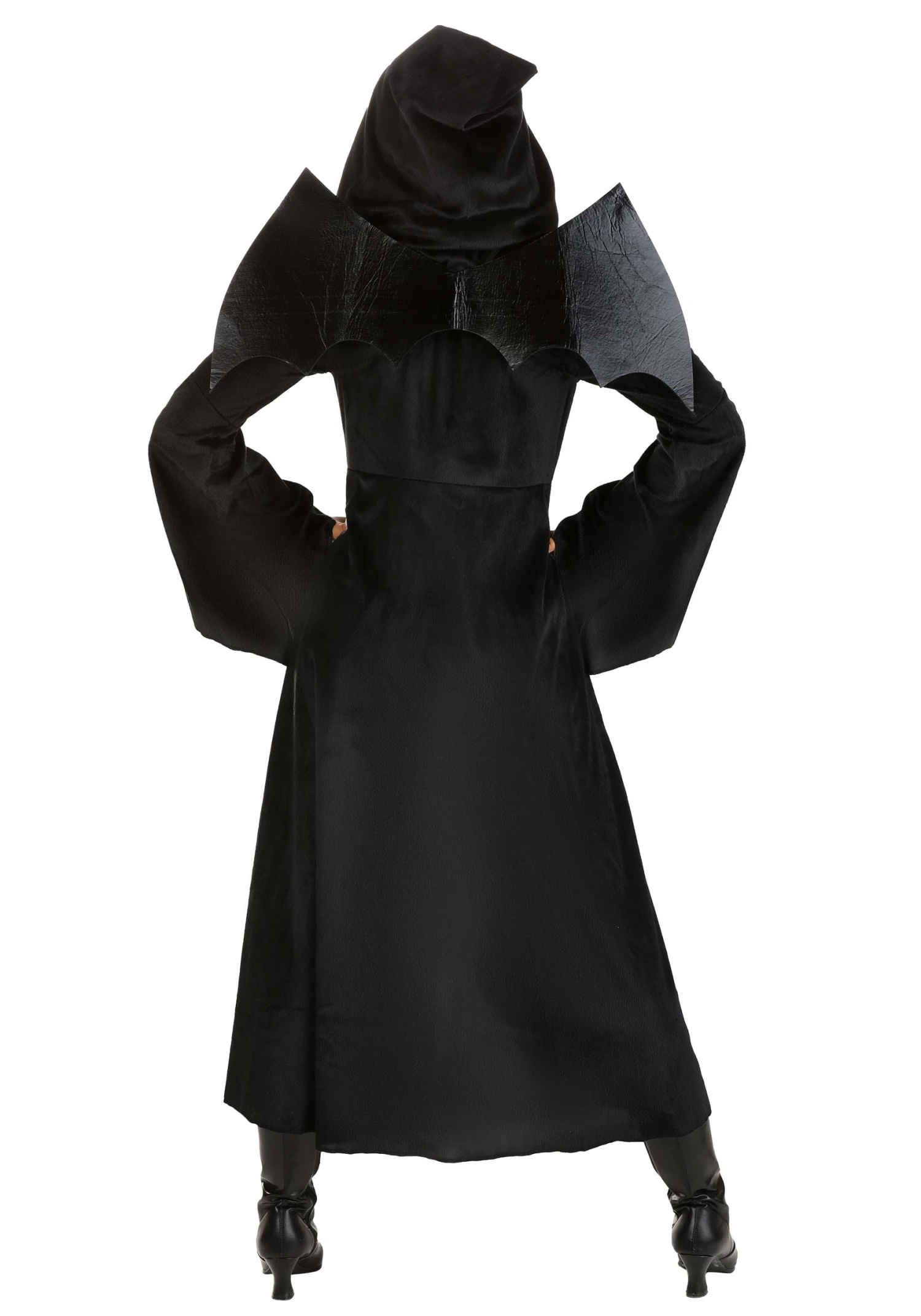 Women's Black Vampire Cloak Costume 2 Women's Black Vampire Cloak Costume - Image 2