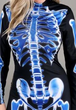 X-Ray Skeleton Jumpsuit Costume For Women -Halloween Night Deals Store womens x ray skeleton jumpsuit costume alt 1