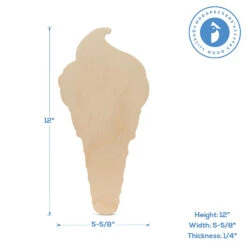 Woodpeckers Crafts, DIY Unfinished Wood 12" Ice Cream Cone Cutouts, Pack Of 10 -Halloween Night Deals Store woodpeckers crafts diy unfinished wood 12 ice cream cone cutouts pack of 1014123274 a02NOWA