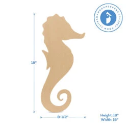 Woodpeckers Crafts, DIY Unfinished Wood 16" Seahorse Cutouts, Pack Of 3 -Halloween Night Deals Store woodpeckers crafts diy unfinished wood 16 seahorse cutouts pack of 314123227 a02NOWA