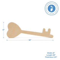 Woodpeckers Crafts, DIY Unfinished Wood 18" Key Cutout, Pack Of 6 -Halloween Night Deals Store woodpeckers crafts diy unfinished wood 18 key cutout pack of 614121123 a02NOWA