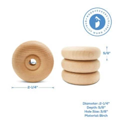 Woodpeckers Crafts, DIY Unfinished Wood 2-1/4", 5/8" Thick Classic Wheels Pack Of 12 -Halloween Night Deals Store woodpeckers crafts diy unfinished wood 2 1 4 5 8 thick classic wheels pack of 1214252653 a03NOWA
